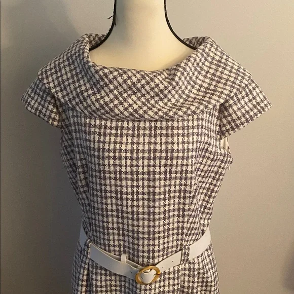 Alex Marie size 12 portrait colored belted dress excellent condition - Picture 2 of 10